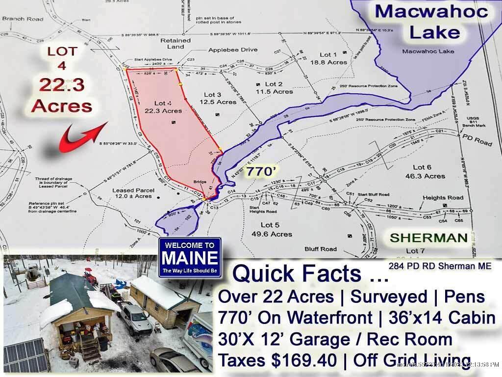 284 Pd Rd, Sherman, ME 04476 MLS 1552542 Coldwell Banker