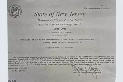 00 Liquor License For Sale, Maplewood, NJ 07040 - Photo 1