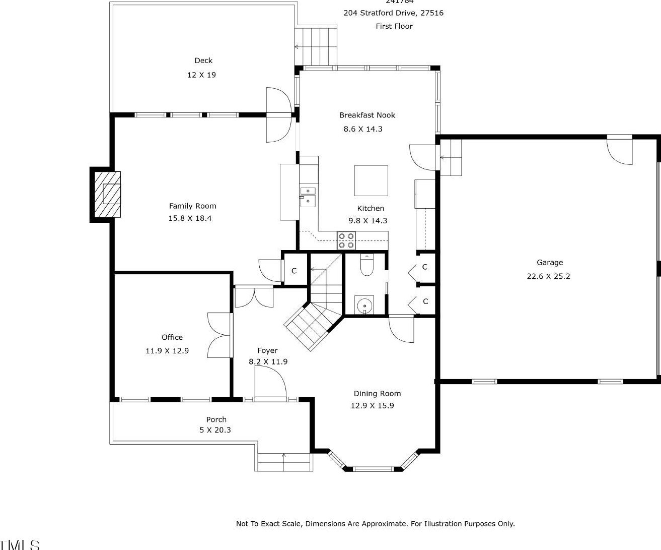 204 Stratford Dr, Chapel Hill NC exterior