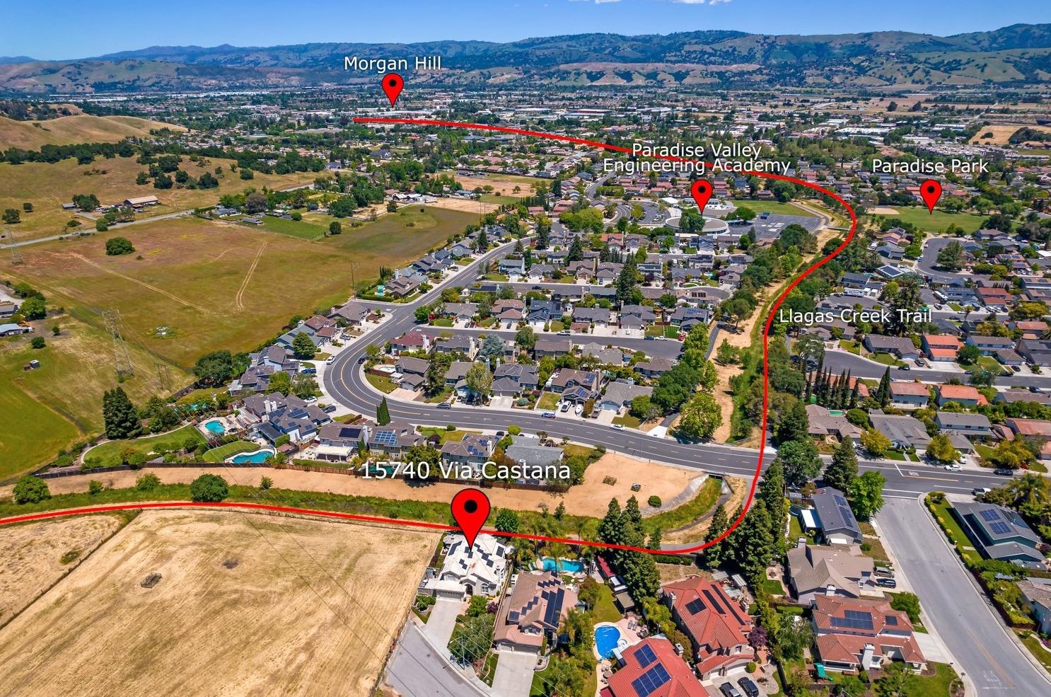15740 Via Castana, Morgan Hill CA  95037-5855 exterior
