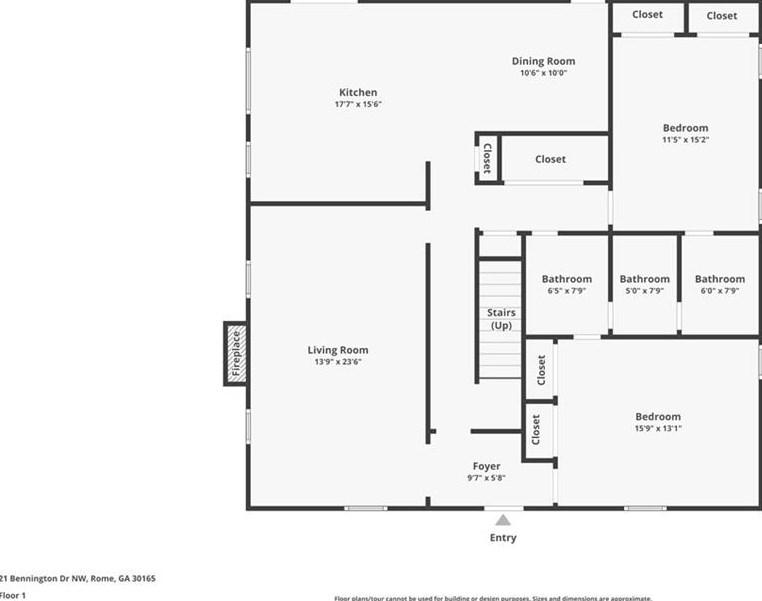 21 Bennington Dr, Rome GA  30165-8850 exterior