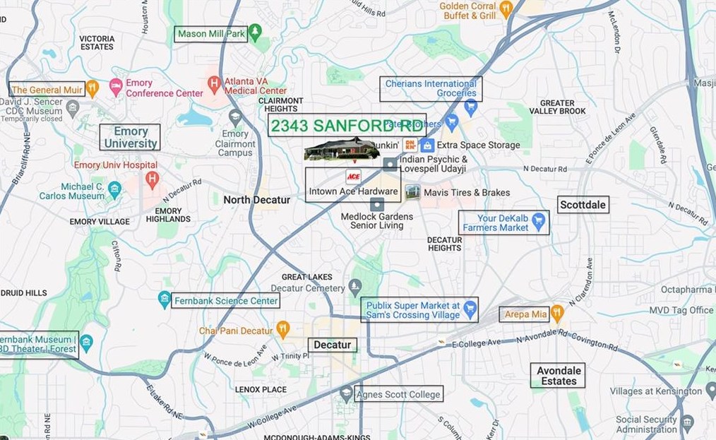2343 Sanford Rd, Decatur GA  30033-5511 exterior