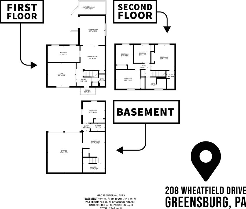 208 Wheatfield Dr, Greensburg PA  15601-4739 exterior