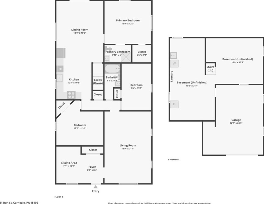 21 Run St, Collier Township PA  15106-1938 exterior