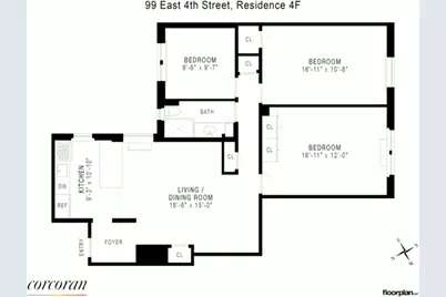 99 E 4th Street #4F, New York City, NY 10003 - Photo 9