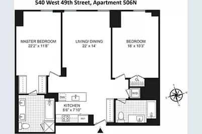 540 W 49th Street #506N, New York City, NY 10019 - Photo 9