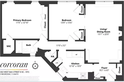 302 W 86th Street #4C, New York City, NY 10024 - Photo 1