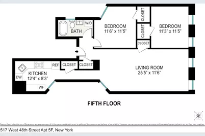 517 W 48th Street #5F, New York City, NY 10036 - Photo 7