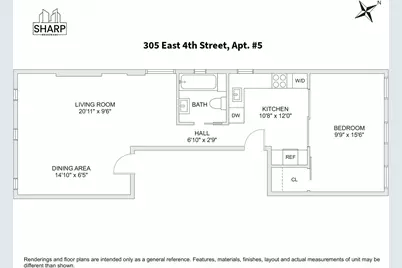 305 E 4th Street #5, New York City, NY 10009 - Photo 9