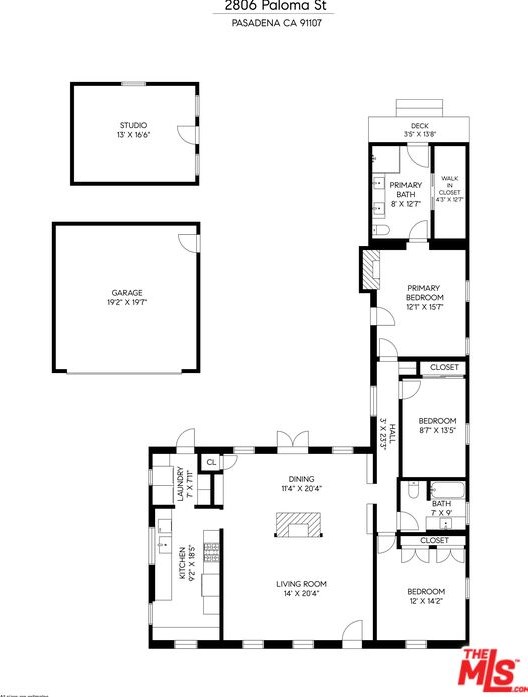 2806 Paloma St, Pasadena CA  91107-2743 exterior