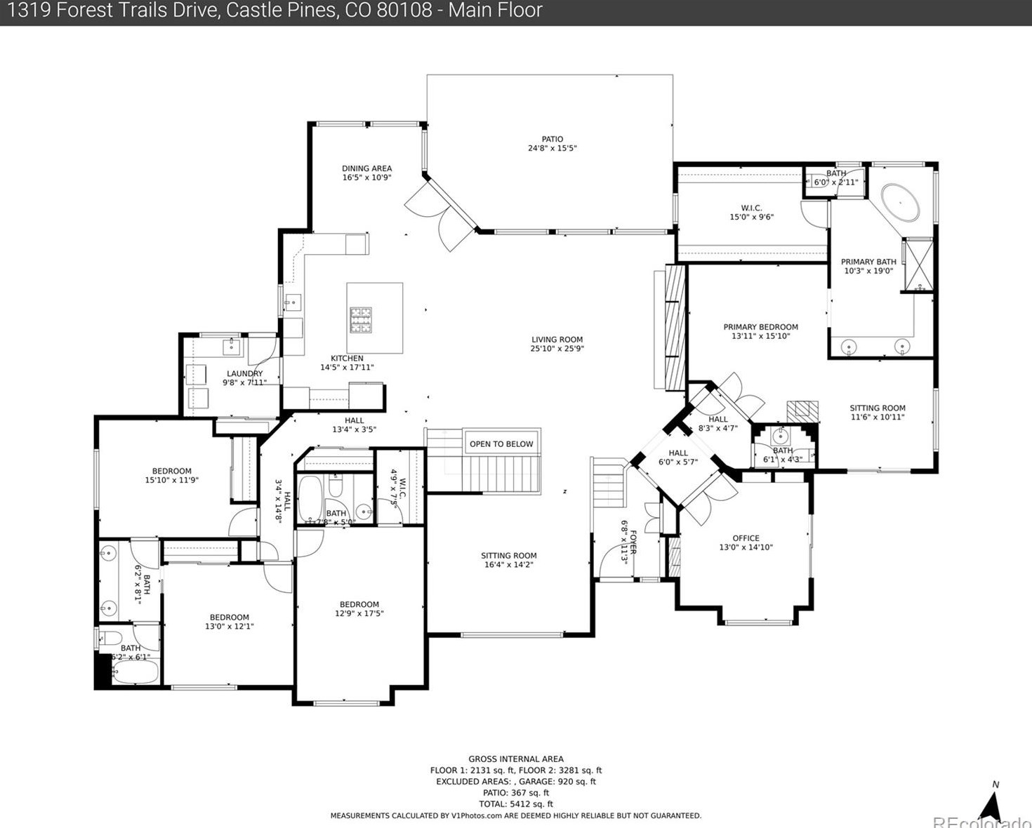 1319 Frst Trl Dr, Castle Rock CO 80108-8280 exterior
