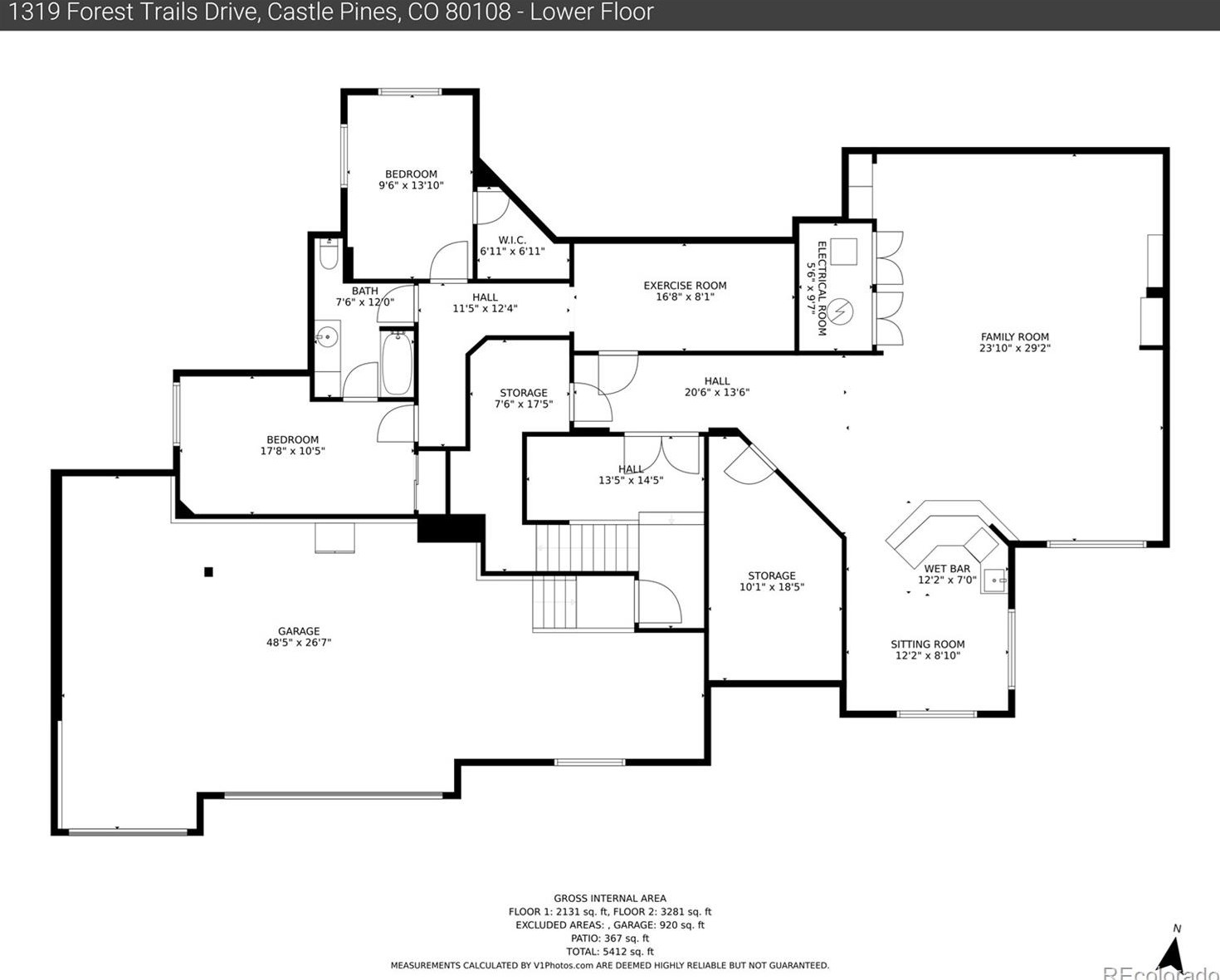 1319 Frst Trl Dr, Castle Rock CO 80108-8280 exterior