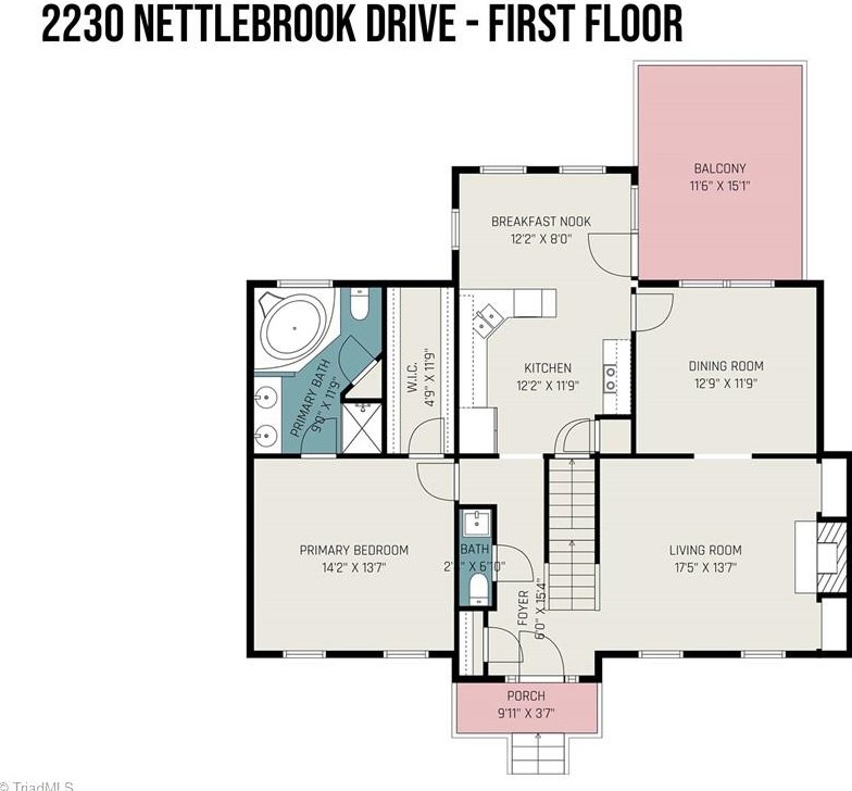 2230 Nettlebrook Dr, Winston Salem NC  27106-9411 exterior