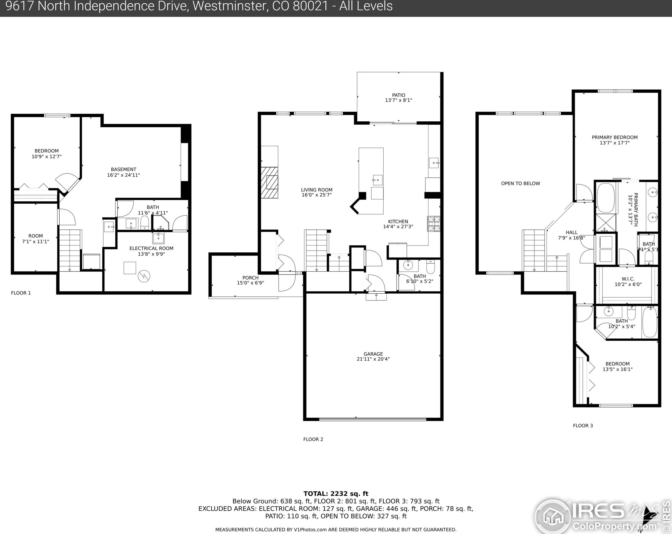 9617 Independence Dr, Westminster CO  80021-6843 exterior