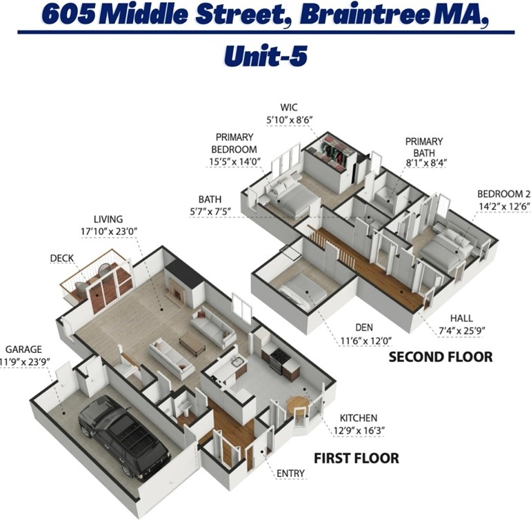 605 Middle St, Braintree MA  02184-5800 exterior