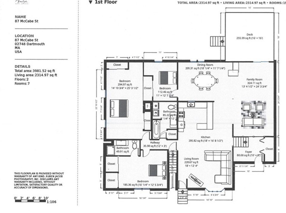 87 Mccabe St, Dartmouth MA  02748-1615 exterior