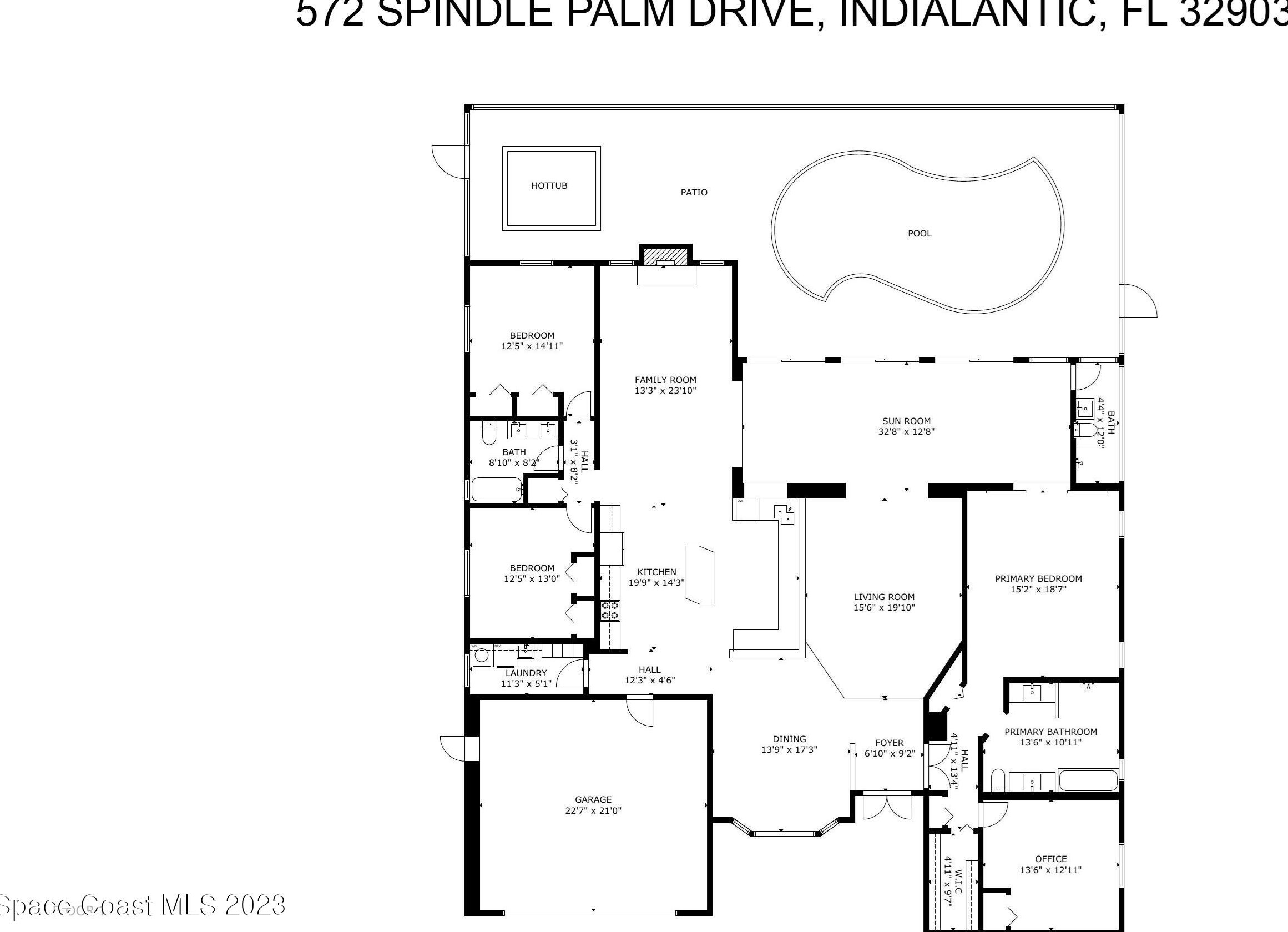 572 Spindle Palm Dr, Melbourne FL  32903-3855 exterior