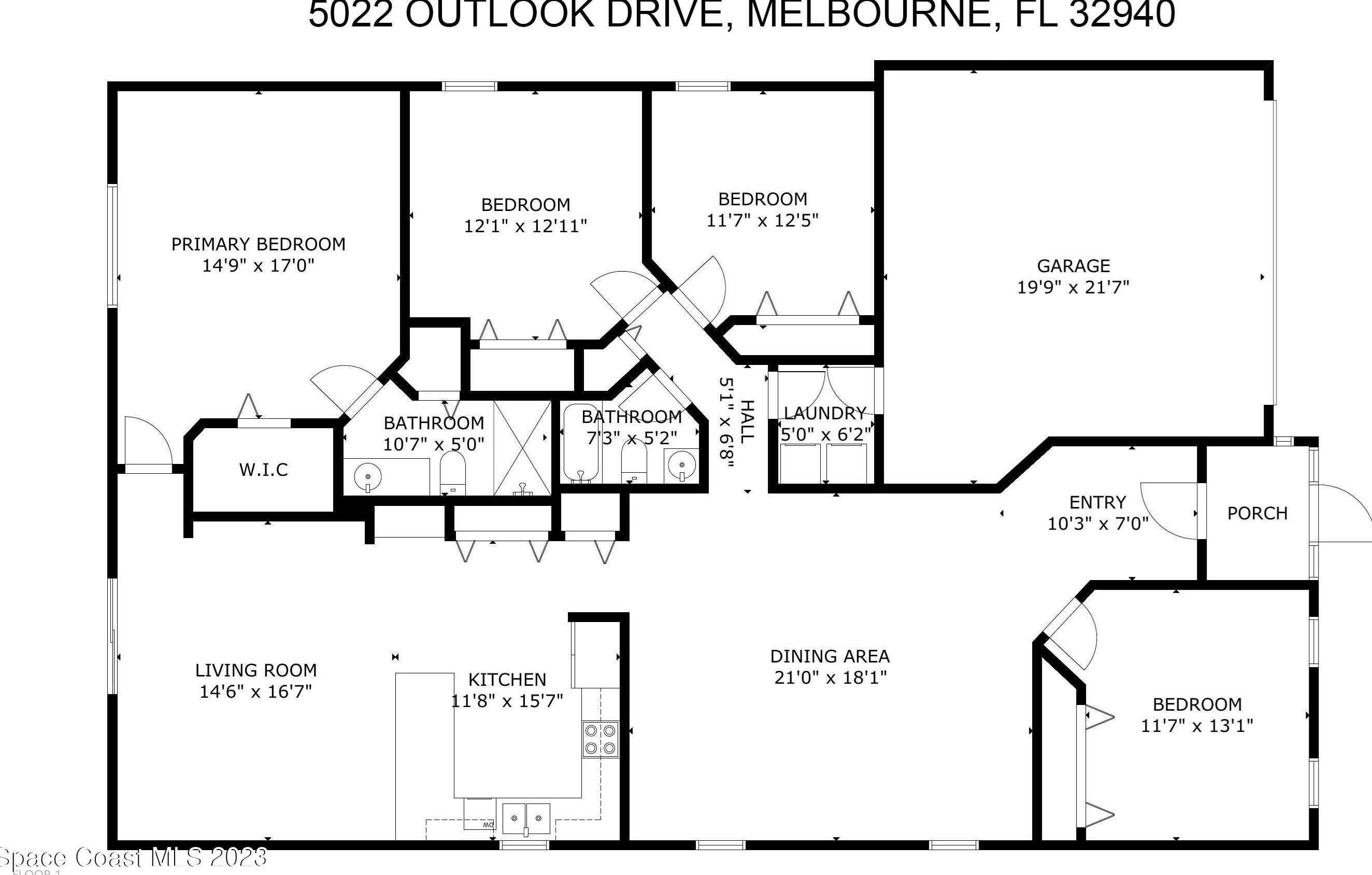 5022 Outlook Dr, Melbourne FL  32940-2338 exterior