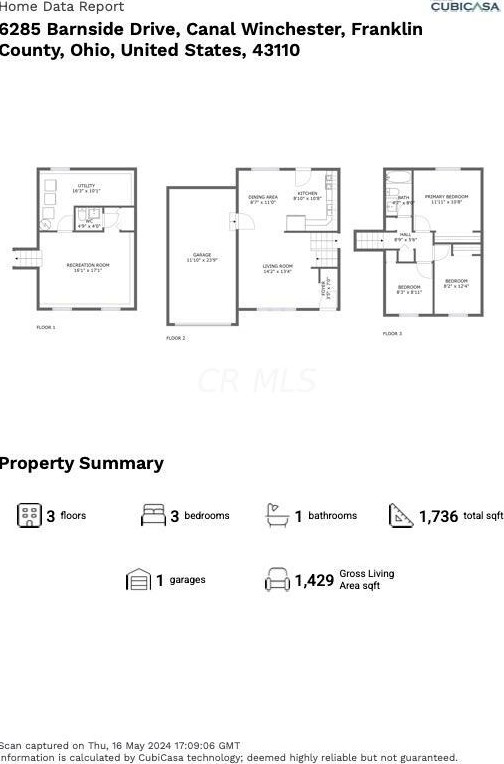 6285 Barnside Dr, Cnl Wnchstr OH  43110-9776 exterior