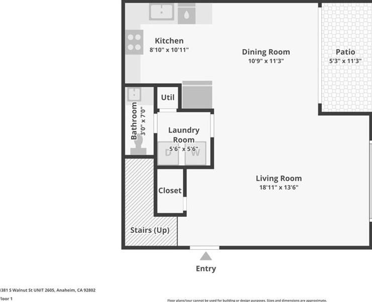 1381 Walnut St, Anaheim CA  92802-2211 exterior