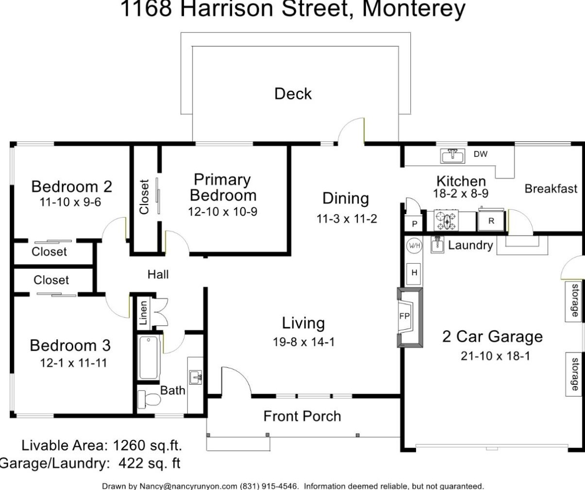 1168 Harrison St, Monterey CA  93940-2120 exterior