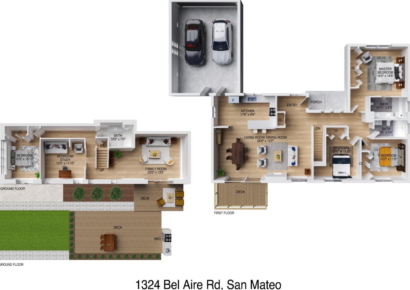 1324 Bel Aire Rd, San Mateo CA  94402-3650 exterior