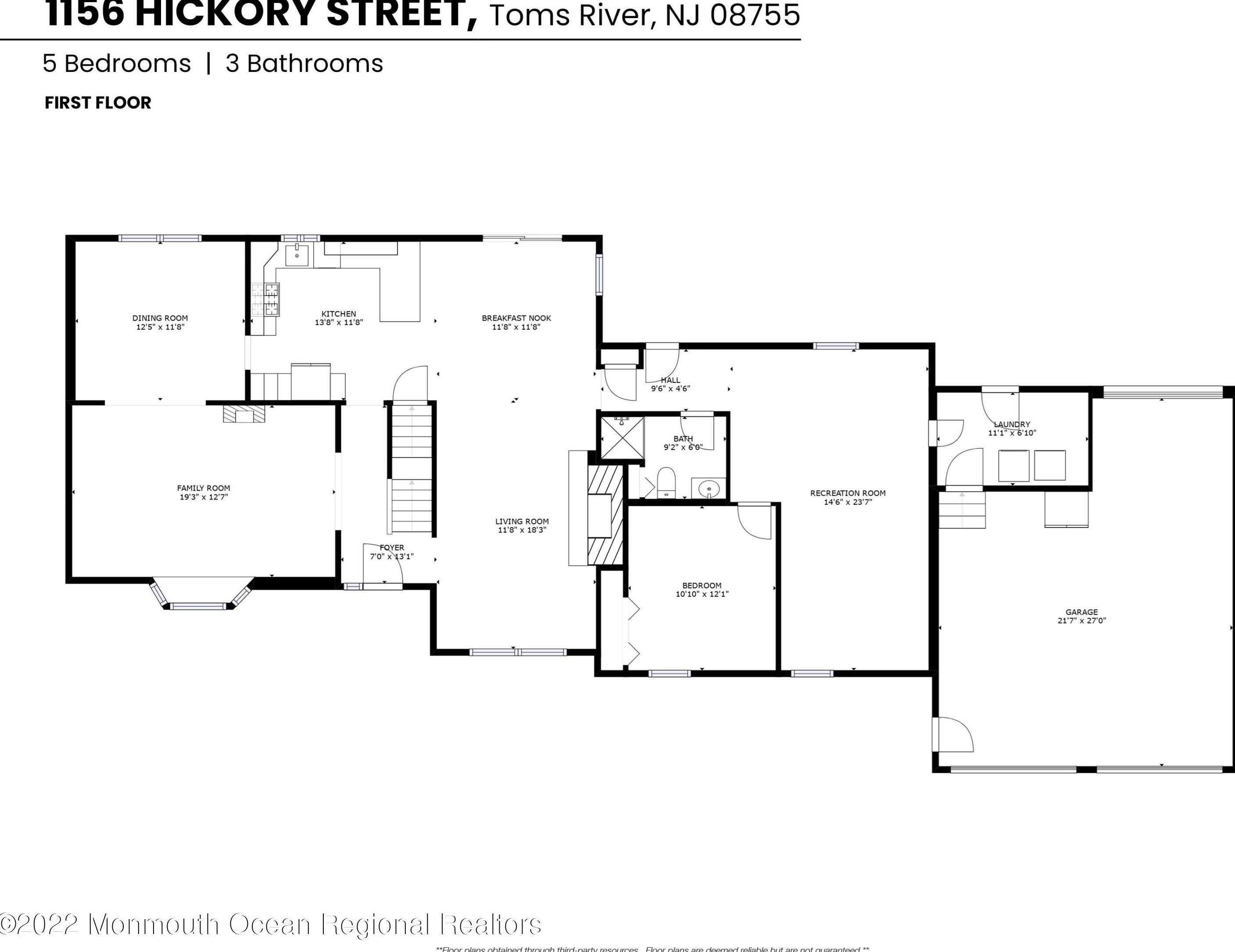 1156 Hickory St, Toms River NJ 08755-1302 exterior