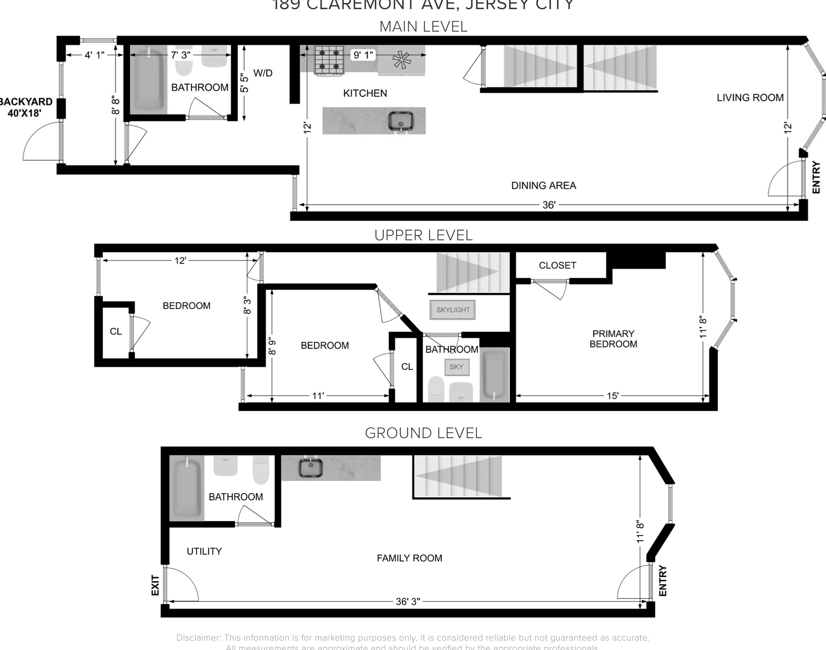 189 Claremont Ave, Jersey City NJ  07305-3623 exterior