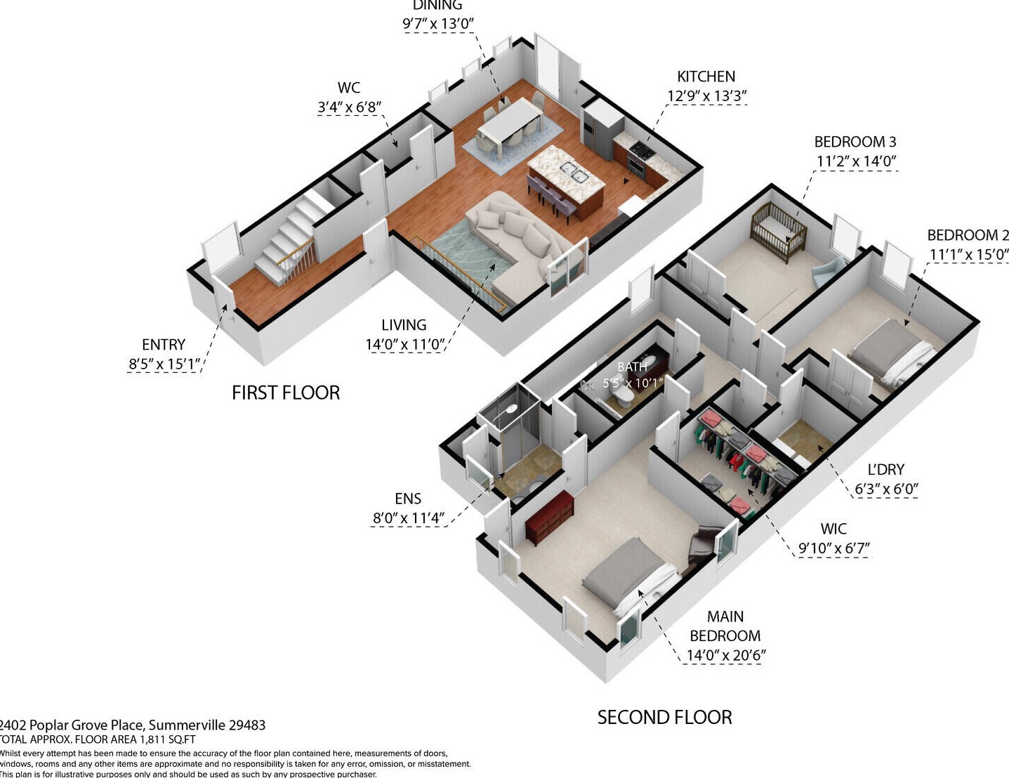 2402 Poplar Grove Pl, Summerville SC  29483-1644 exterior