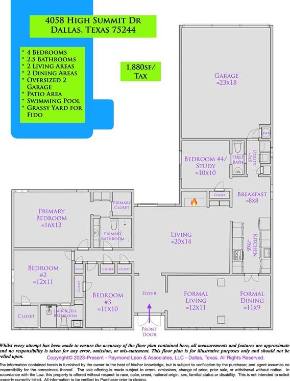 4058 High Summit Dr, Dallas TX  75244-6624 exterior