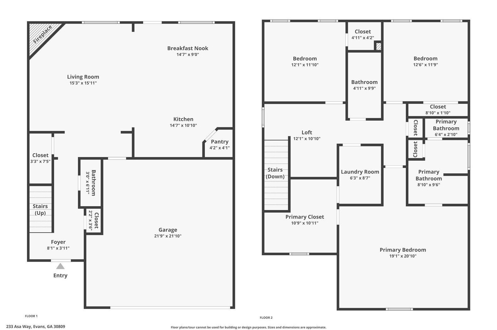 233 Asa Way, Evans GA  30809-7088 exterior