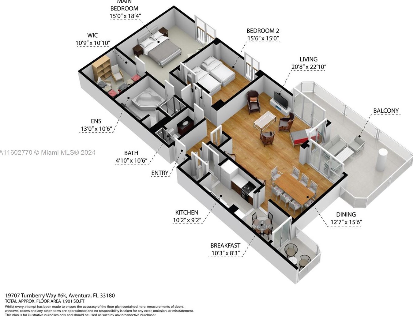 19707 Turnberry Way, Miami FL 33180-2797 exterior