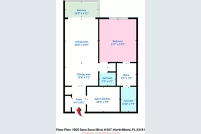 1805  Sans Souci Blvd, Unit #507, North Miami, FL 33181 - Photo 5