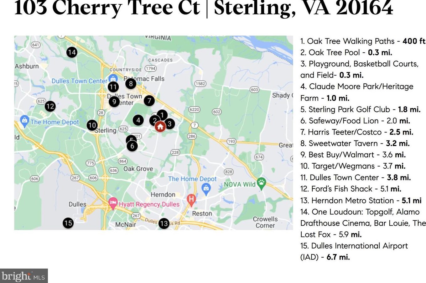 103 Cherry Tree Ct, Dulles VA  20164-2402 exterior
