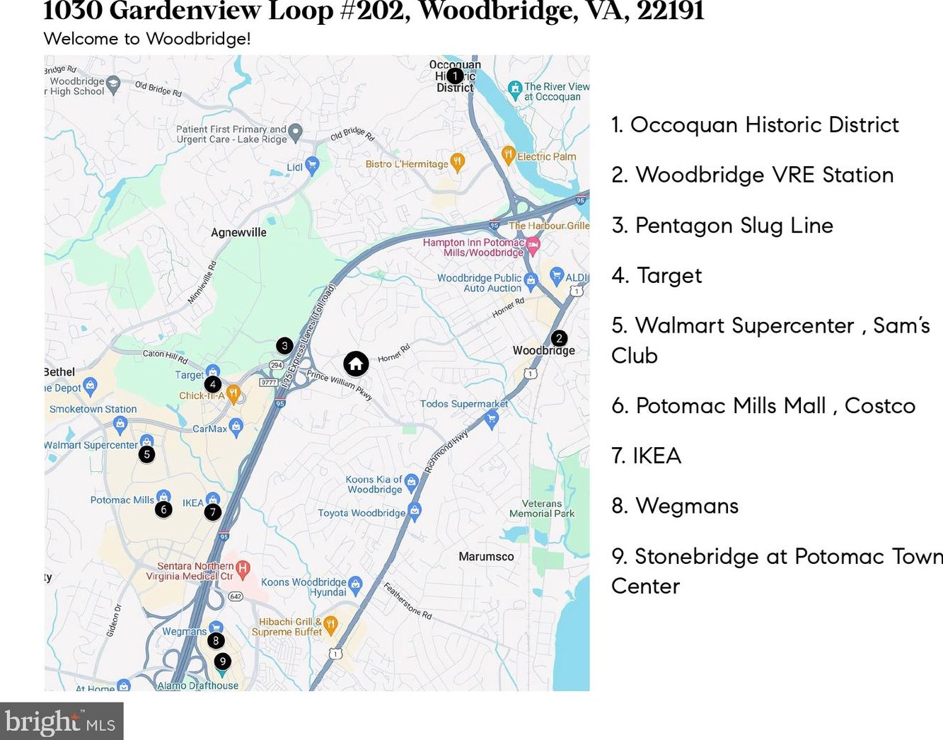 1030 Gardenview Loop, Woodbridge VA  22191-1957 exterior
