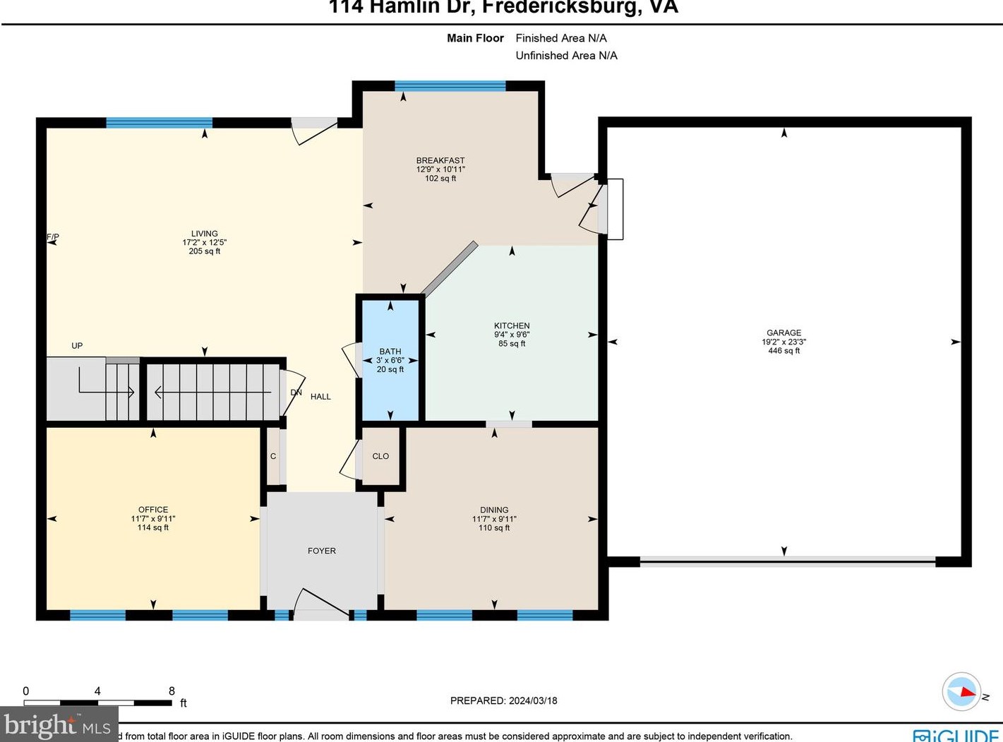 114 Hamlin Dr, Fredericksburg VA  22405-3371 exterior